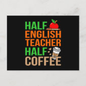 HalfEngelse leraar Halfcoffentaal Briefkaart (Voorkant)
