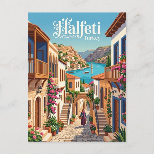 Halfeti Steeg Turkije Briefkaart (Voorkant)