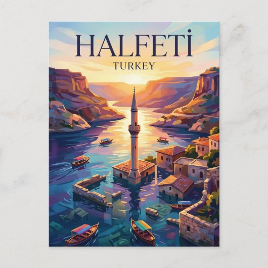 Halfeti Turkije Briefkaart (Voorkant)