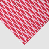 Halffijn lintafdruk, diep koraal rood en roze tissuepapier (Detail)