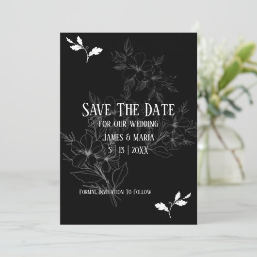 Halfformele zwart-witlaag opslaan de Kaart Datum (Staand voorkant)