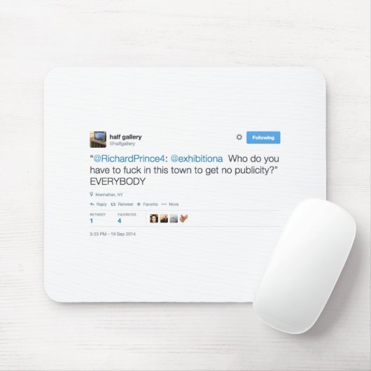 Halfgalerijmousepad Muismat (Met muis)