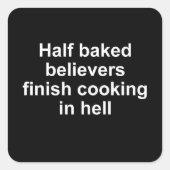 Halfgebakken sticker van gelovigen (Voorkant)