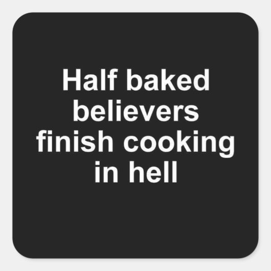 Halfgebakken sticker van gelovigen (Voorkant)