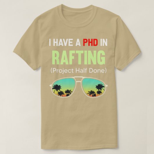 Halfgeklakte Raft Rafter PHD Project T-shirt (Design voorkant)