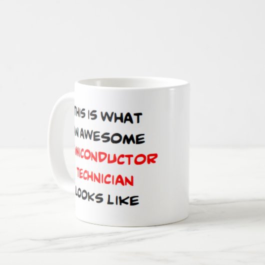 halfgeleidertechnicus, geweldige koffiemok (Voorkant links)