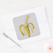 Halfgepelde bananen 1997 vierkante sticker (Envelop)