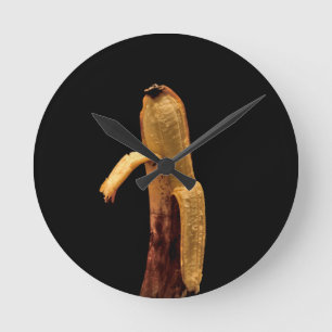 Halfgepelde bananenlevens ronde klok