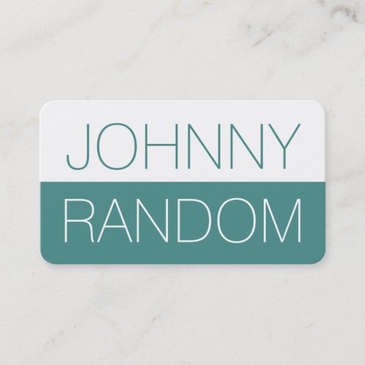 Halfgespleten duo toon vet groen wit visitekaartje (Voorkant)