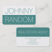 Halfgespleten duo toon vet groen wit visitekaartje (Voorkant / Achterkant)