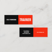 Halfgesplitst zwart rood mini visitekaartje (Voorkant / Achterkant)