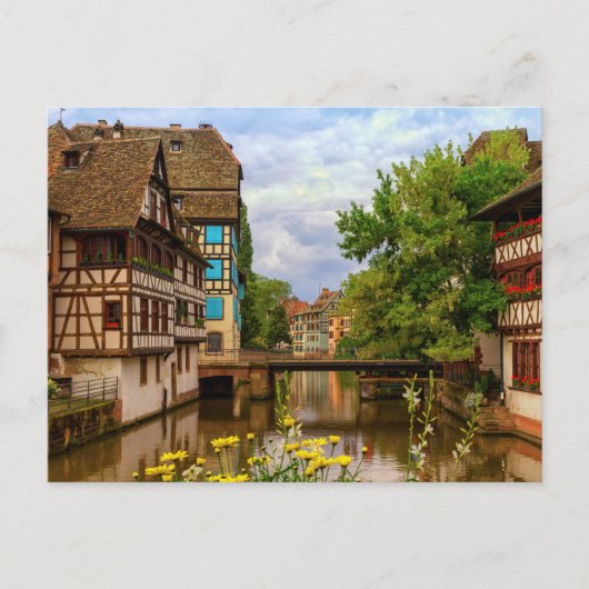 halfgetijdenhuizen in Petite France, Straatsburg, Briefkaart (Voorkant)