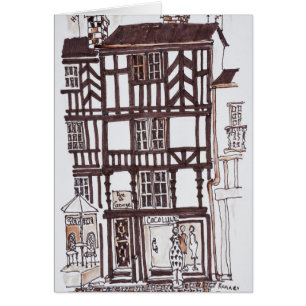 Halfgetimberde Bouw Rennes, Bretagne, Frankrijk