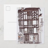 Halfgetimberde Bouw | Rennes, Bretagne, Frankrijk Briefkaart (Voorkant / Achterkant)