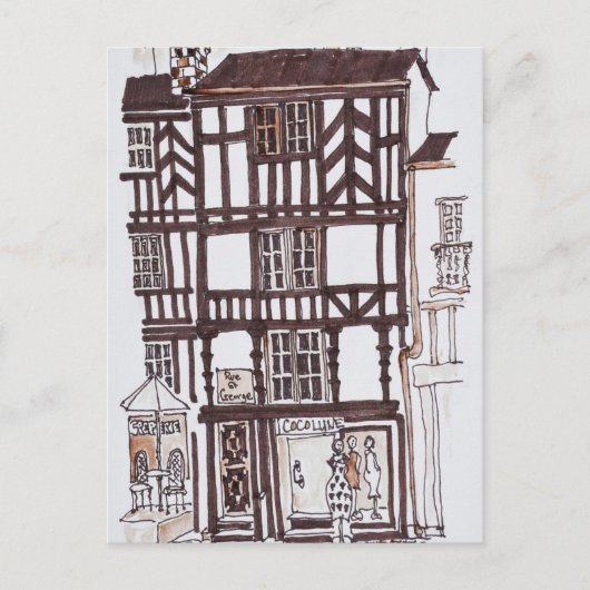 Halfgetimberde Bouw | Rennes, Bretagne, Frankrijk Briefkaart (Voorkant)