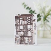 Halfgetimberde Bouw | Rennes, Bretagne, Frankrijk Briefkaart (Staand voorkant)