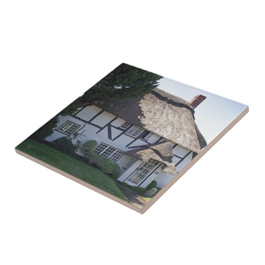 Halfgetimbered Thatched Cottage Tegeltje (Zijkant)