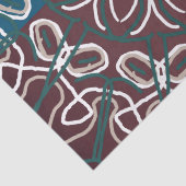 Halfgetinte trendy blauwe mauve kantontwerp tissuepapier (Detail)