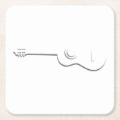 Halfgitaarcontour Kartonnen Onderzetters (Voorkant)