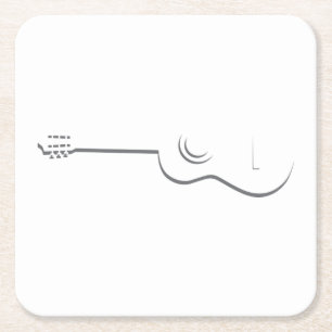 Halfgitaarcontour Kartonnen Onderzetters