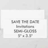 HALFGLANS 110g 23,5 x 10,2 cm Trouwuitnodigingen Kaart (Voorkant / Achterkant)