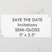 HALFGLANS 110g 23,5 x 10 cm Huwelijksuitnodigingen Kaart (Voorkant / Achterkant)