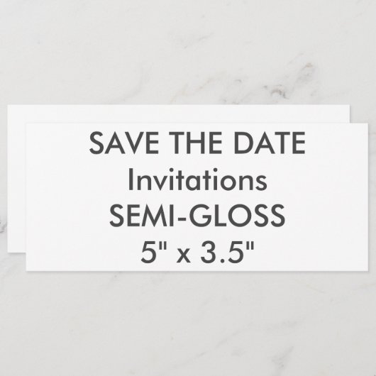 HALFGLANS 110lb 9,25" x 4" Trouwkaarten Kaart (Voorkant / Achterkant)