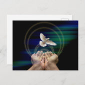 halfglanzen, standaardgrootte, vrede en duiken briefkaart (Voorkant / Achterkant)