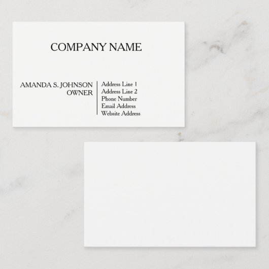 halfglanzend Visitekaartje (Voorkant / Achterkant)