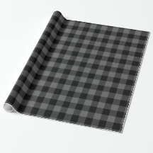 Halfglanzend zwart en grijs Buffalo Plaid