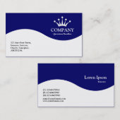 Halfgolfkroon - Donkerblauw Visitekaartje (Voorkant / Achterkant)