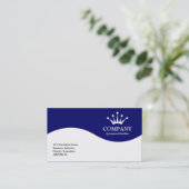 Halfgolfkroon - Donkerblauw Visitekaartje (Staand voorkant)