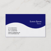 Halfgolfkroon - Donkerblauw Visitekaartje (Achterkant)