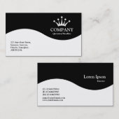 Halfgolfkroon - zwart visitekaartje (Voorkant / Achterkant)
