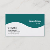 Halfgolfmonogram - Blauwgroen Groen 006666 Visitekaartje (Achterkant)