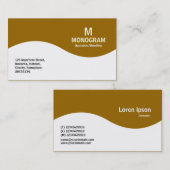 Halfgolfmonogram - Bruin 996600 Visitekaartje (Voorkant / Achterkant)