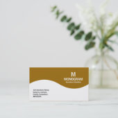Halfgolfmonogram - Bruin 996600 Visitekaartje (Staand voorkant)