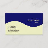 Halfgolfmonogram - Cream met donkerblauw 000066 Visitekaartje (Achterkant)