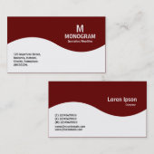 Halfgolfmonogram - Donkere maan 660000 Visitekaartje (Voorkant / Achterkant)