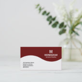 Halfgolfmonogram - Donkere maan 660000 Visitekaartje (Staand voorkant)