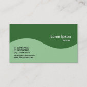 Halfgolfmonogram - Faded Groen groen 2F6B2D Visitekaartje (Achterkant)