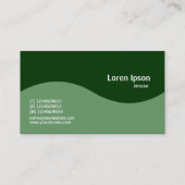 Halfgolfmonogram - Legergroen met Groene 003300 Visitekaartje (Achterkant)