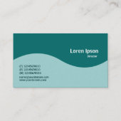 Halfgolfmonogram - Lt Blue Green en Blauwgroen 006 Visitekaartje (Achterkant)