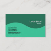 Halfgolfmonogram - Zee Groen met Groene 1B6F52 Visitekaartje (Achterkant)