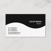 Halfgolfmonogram - zwart (Platina) Visitekaartje (Achterkant)