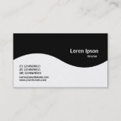 Halfgolfmonogram - zwart (Platina) Visitekaartje (Achterkant)