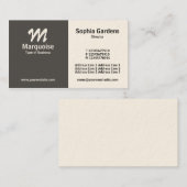 Halfgrijs en half donkergrijs (Cream Kaart) Visitekaartje (Voorkant / Achterkant)