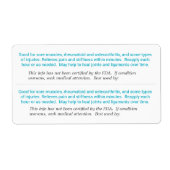 Halfgrote spieren terug etiket (Voorkant)