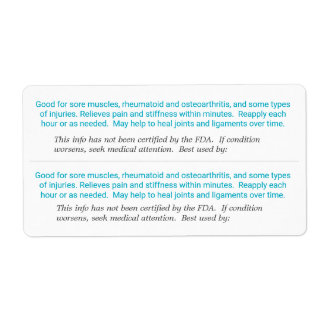 Halfgrote spieren terug etiket