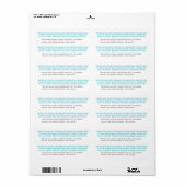 Halfgrote spieren terug etiket (Full Sheet)